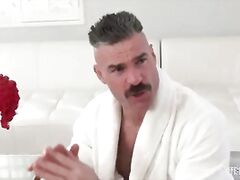 sexy step daughter sucks and fucks her stepdad to keep her stripping secret